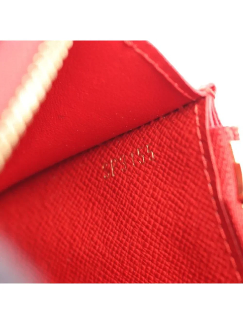 Louis Vuitton Viton Round Wallet Daily Organizer Cerise Leather Canvas